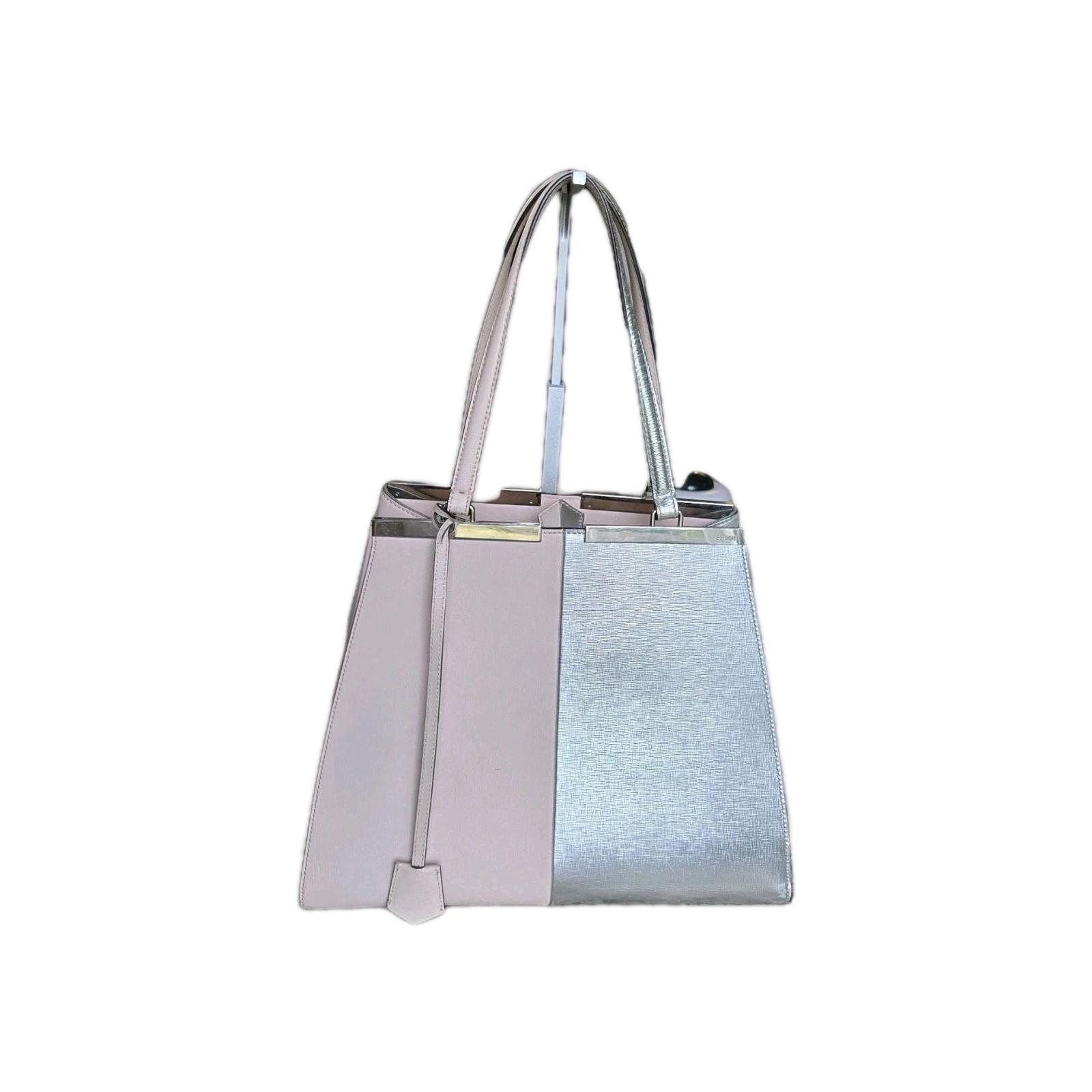 Fendi Pink 3jours Bag Leather Large W/ Coa